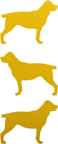 Miniatura 2 de LiteMark Calcomanías reflectantes de color amarillo limón de 2.5 pulgadas Rottweiller - Paquete de 3 Lemon Yellow