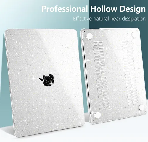 Miniatura 5 de TWOLSKOO Compatible con MacBook Air M4 de 15 pulgadas funda lanzamiento 2025-2023 M4 A3241 M3 A3114 M2 A2941, carcasa rígida de plástico y protector