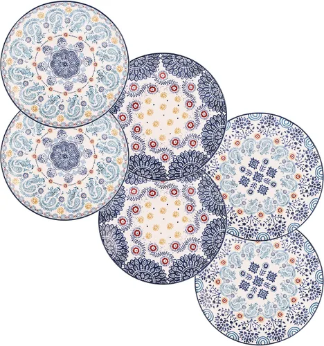 Miniatura 10 de Bico Blossom Symphony - Juego de 6 platos pequeños de 6 pulgadas de cerámica para aperitivos, postres, para bocadillos, ensaladas, decoración