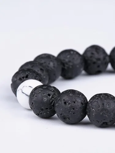 Miniatura 5 de 4 pulseras de chakras pulseras de aceite esencial para niños y hombres pulseras de piedra de lava cuentas de chakras pulseras de aromaterapia piedra