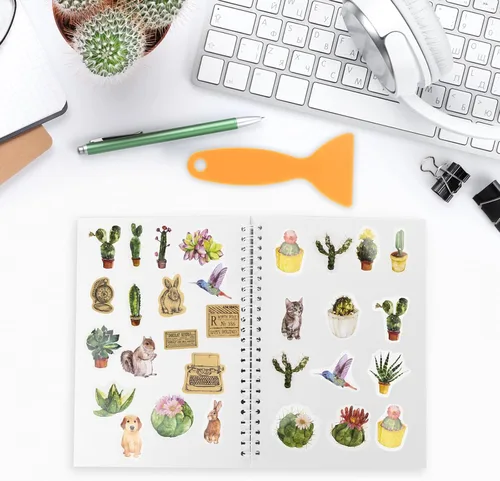 Miniatura 2 de 2 piezas de álbumes de calcomanías para coleccionar, reutilizables, organizador de calcomanías, libro de almacenamiento para colección de A-naranja