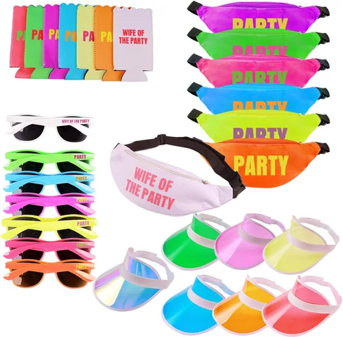 Miniatura 8 de Riñoneras de despedida de soltera 30 piezas – Juego de 5 regalos de despedida de soltera y accesorios 1 riñonera de novia + 4 paquetes de Negro