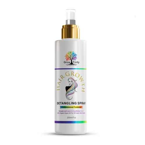 Spray para el cabello con biotina y aceite de argán | Acondicionador desenredante sin enjuague para un crecimiento y un nuevo crecimiento más