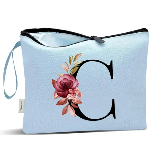 Miniatura 239 de Vavabox A-Z Bolsa de Maquillaje Personalizada, Regalos de Cumpleaños para Mujeres y Mamá, Regalos para la Mejor Amiga, Bolsa de Cosméticos