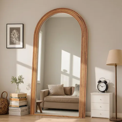 Miniatura 17 de Espejo de Cuerpo Completo 82"×44" Espejo de Piso Espejo Alto de Pie, Espejo Grande Arqueado de Pie, Espejos de Cuerpo Completo Independientes
