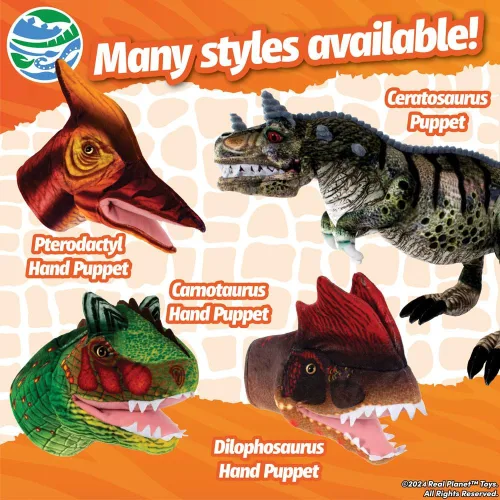 Miniatura 3 de Real Planet Marioneta T-Rex de 36 pulgadas, juguete de peluche de dinosaurio para niños, más de 2 pies de largo, marioneta gigante de mano