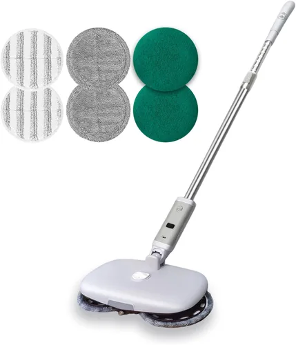 GOBOT - Mopa eléctrica sin cable con rociador de alta velocidad, potencia de limpieza mejorada, material duradero, faro LED, depósito de 300 mL,
