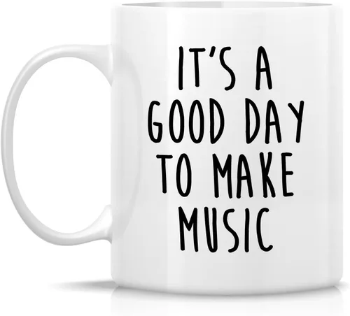 Miniatura 2 de Retreez Taza de cerámica – Make Music – Taza de café de 11 onzas para los amantes de la música – Regalo de cumpleaños y vacaciones