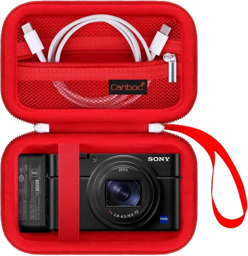 Miniatura 10 de Canboc Funda de transporte para cámara digital compacta Sony RX100 VII/ RX100 VI/ RX100 V/ RX100 IV/ RX100 III, bolsa para cámara de vlogging tipo