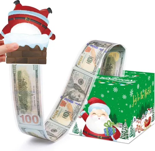 Miniatura 12 de Cajas de dinero de Navidad azules para tirar, soporte de dinero sorpresa para niños adultos, caja de dinero divertida para mujeres, hombres, niñas