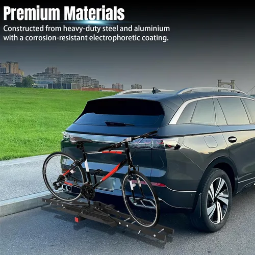 Miniatura 5 de Adjustable Road Bike Storage Bracket Anti Tilt Auto Trailer Holder Rust Proof for SUVs Cars Trucks