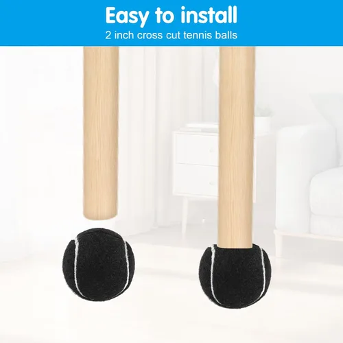 Miniatura 3 de 35 pelotas de tenis precortadas a granel para patas de muebles, fundas de pies de silla, pelotas de protección para el suelo, cubiertas para patas