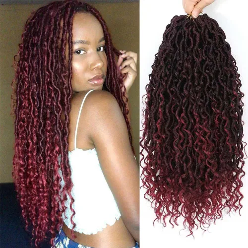 Miniatura 72 de Alicoco Goddess Locs Cabello de Ganchillo 12 Pulgadas 8 Paquetes Rastas Sintéticas de Ganchillo Para Mujeres Rastas Suaves Boho Pre-enrolladas River