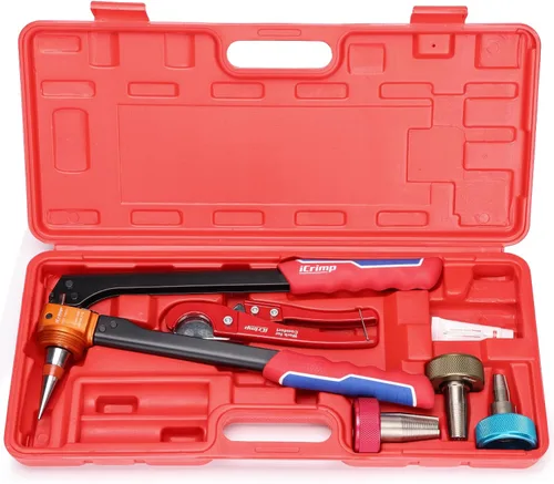 Miniatura 10 de iCrimp Kit de herramientas de expansión manual con cabezales de expansión de rotación automática, herramienta expansora de mango extensible