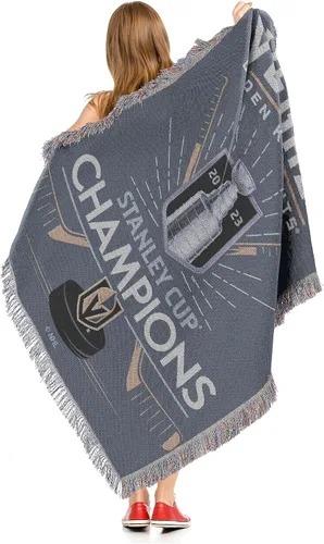 Miniatura 2 de Northwest NHL Vegas Golden Knights 2023 NHL Stanley Cup Champions - Manta de tapiz tejido, 48 x 60 pulgadas, Stick Burst