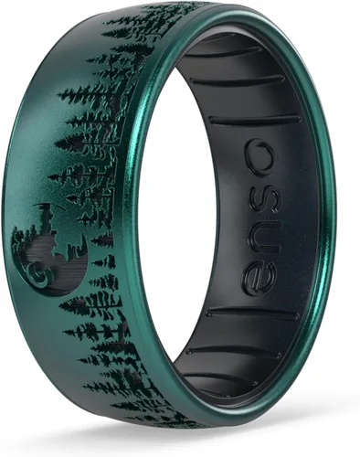 Miniatura 30 de Enso Rings Anillo de boda de silicona – Diseños grabados de Star Wars – Ajuste cómodo – Hecho en Estados Unidos – Ideal para uso activo