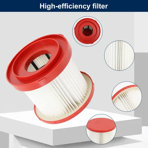 Miniatura 4 de Filtro de aspiradora Kaulolado 49-90-1900 para Milwaukee, compatible con aspiradora sin cable Milwaukee M18 0780-20 0880-20, paquete de 2 filtros