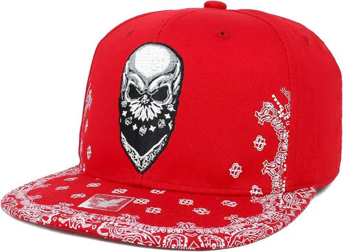 Miniatura 2 de Trendy Apparel tienda bordado de la Bandana snapback de calavera con estampado de cachemira Flatbill Cap