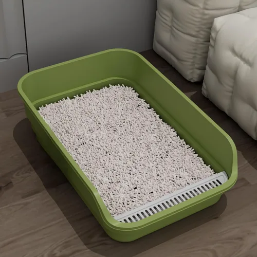 Miniatura 11 de Extea - Caja de arena grande para gatos con lados altos, cajas para gatos de interior, bandeja de arena para gatos para gatitos, caja de arena
