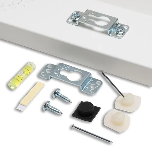 Miniatura 10 de Fletcher® Picture Perfect - Sistema para colgar sin alambre, arte de pared para colgar hasta 50 libras (1 paquete de metal)