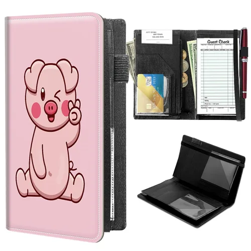 Miniatura 30 de Libretas de alto volumen para camareros, libro de servidor Forest Moon con 2 bolsillos expandibles de 9 x 5, libro de mesera lindo con bolsillo