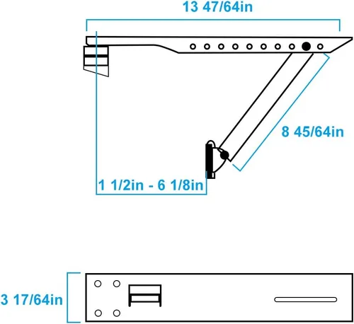 Miniatura 2 de Air Jade Soporte de aire acondicionado de ventana, hasta 160 libras, diseñado para adaptarse a unidades de tamaño de 7,000 a 22,000 BTU, soportes