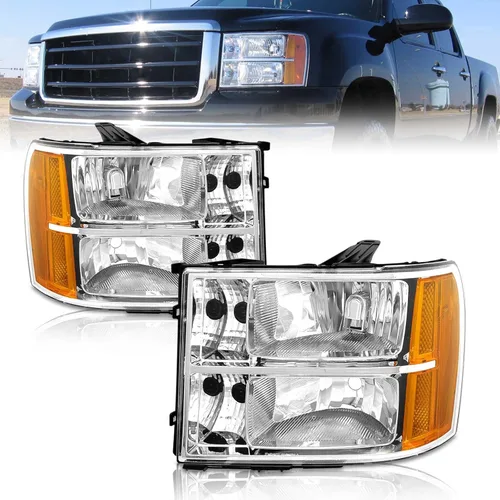 Miniatura 9 de AS Faros compatibles con GMC Sierra 1500HD 2500HD/2007 1500 2500 3500 Classic / 00-06 Yukon 1500/2500XL (Excepto modelo Denali)
