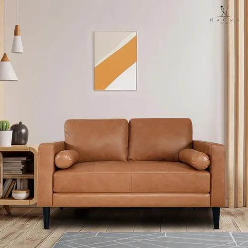 Miniatura 11 de Naomi Home Velonie Air - Sofá de cuero de lujo sin igual de mediados de siglo, la encarnación del acogedor salón y el diseño contemporáneo