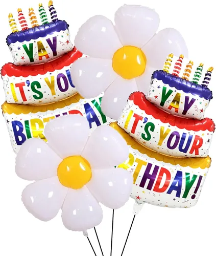 Miniatura 7 de 2 globos de cumpleaños grandes de 41 pulgadas inflados de Mylar para suministros de fiesta de cumpleaños, decoración de baby shower
