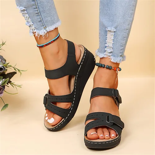 Miniatura 4 de Sandalias ortopédicas para mujer, con soporte para el arco, para caminar, cómodas sandalias ortopédicas de verano con correa trasera
