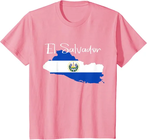 Miniatura 58 de Camiseta con la bandera de El Salvador, mapa de El Salvador, camiseta de Salvador para mujer