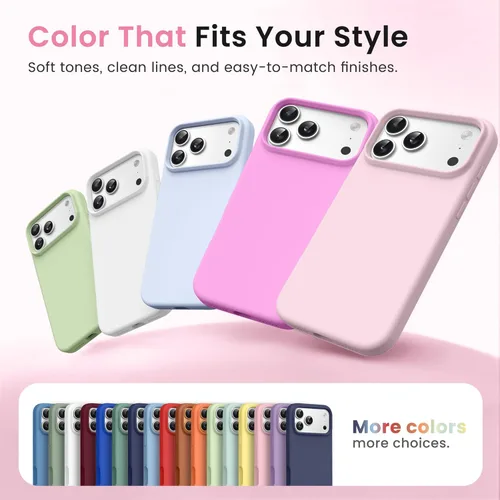Miniatura 418 de GONEZ Funda de silicona para iPhone 15 Pro Max, compatible con Magsafe, protector de cámara + protector de pantalla, forro de microfibra suave