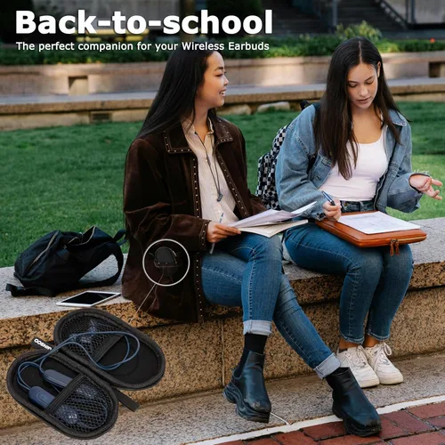 Miniatura 2 de Ginsco Estuche Mini-Portátil para Auriculares Beats Flex Inalámbricos con Micrófono Integrado, para Auriculares Apple EarPods con Cable/Auriculares