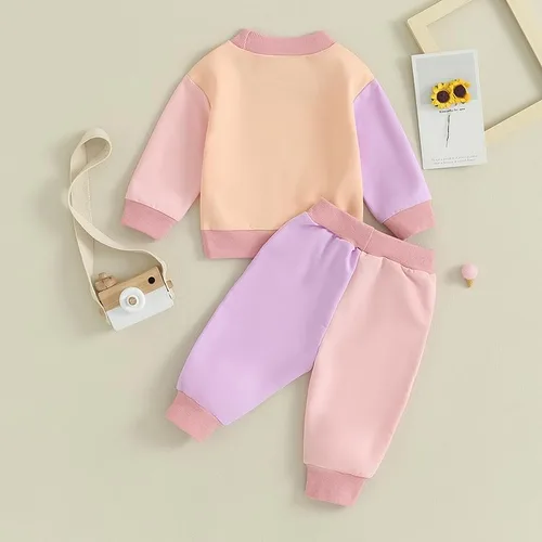 Miniatura 5 de Fernvia Ropa para bebé niña de 3, 6, 9, 12, 18 y 24 meses, conjuntos de sudadera de manga larga + pantalones