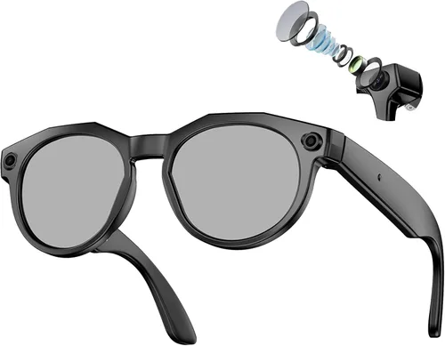 Miniatura 10 de Lentes inteligentes AI con cámara, video HD 4K de 8 MP y captura de fotos, traducción en tiempo real, gafas de grabación con asistente de IA, audio
