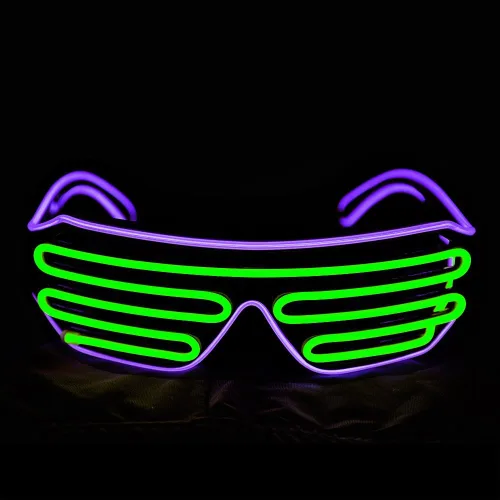 Miniatura 2 de PINFOX Lentes de sol LED con luz intermitente, para fiestas, 80 segundos, EDM RB03