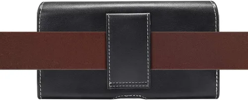 Miniatura 4 de Funda horizontal de cuero prémium para iPhone 12, 12Pro (6.1), 11, XR, funda para cinturón, bolso para hombre para Samsung Galaxy S20 5G, Note10