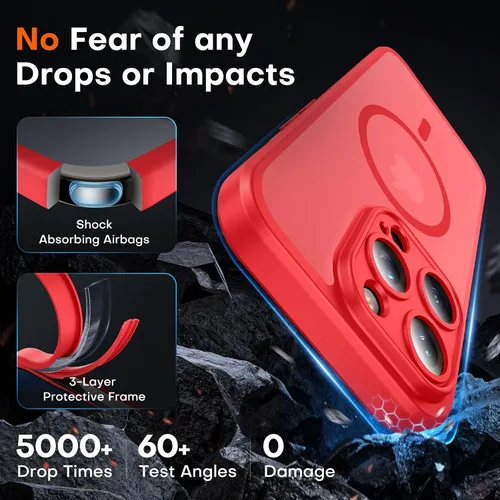 Miniatura 128 de TOCOL Funda para iPhone 11, compatible con Magsafe, protección completa de cámara, imanes integrados, protección contra caídas, funda translúcida