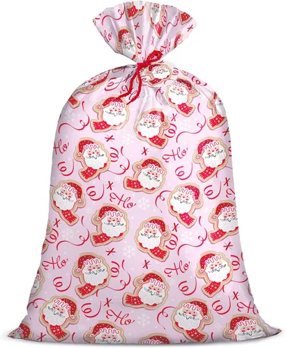 Miniatura 11 de Loveinside Bolsa de regalo de plástico grande jumbo, bolsa de plástico de diseño floral con etiqueta y corbata para cumpleaños, día de la madre