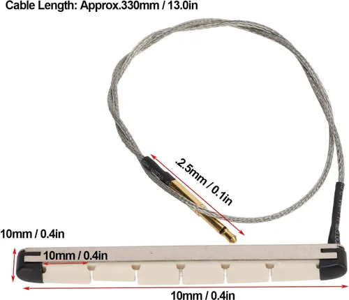 Miniatura 2 de Pastilla de pastilla de guitarra, puente integrado, tira extraíble, para bajo acústico de 6 cuerdas