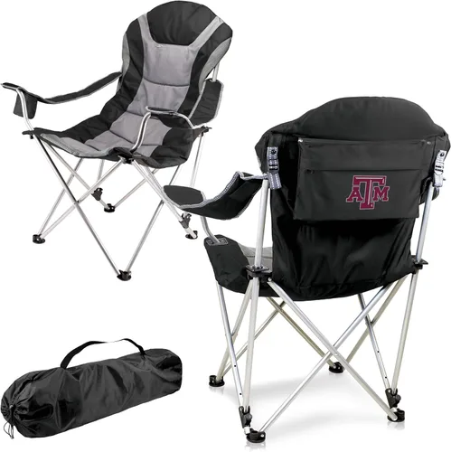 Picnic TIME NCAA Arkansas Razorbacks Reclining Camp Chair - Beach Chair for Adults - Sports Chair with Carry Bag