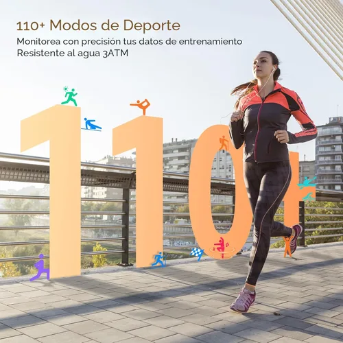 Miniatura 5 de Reloj inteligente para mujer, responder/hacer llamadas, pantalla ultra clara AMOLED de 1.32 pulgadas con monitor de frecuencia cardíaca, sueño/SpO2