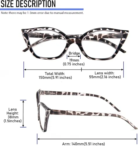 Miniatura 5 de DXYXYO Gafas de lectura de ojo de gato para mujer, paquete de 3 unidades, anti luz azul, para lectura de computadora, estilo retro con bisagra