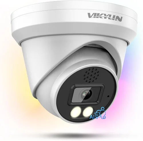 VIKYLIN Cámara IP PoE de visión nocturna a todo color de 8MP