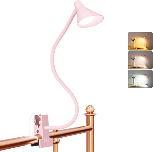 Miniatura 13 de LiFMIRA - Luz con clip USB para leer, luz de lectura con 3 modos de color, 10 niveles de brillo, luz de abrazadera para cuidar los ojos, luz de Negro