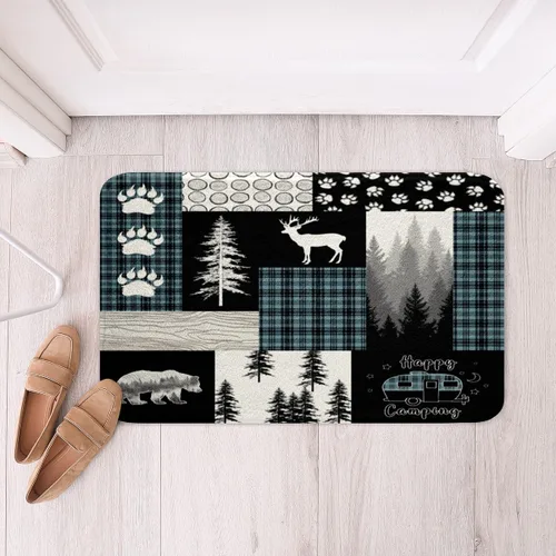 Miniatura 27 de Highland - Alfombra de baño de vaca para regalo de vaqueros, alfombra de baño de granja occidental de 20 x 32 pulgadas, tapete de baño de animales