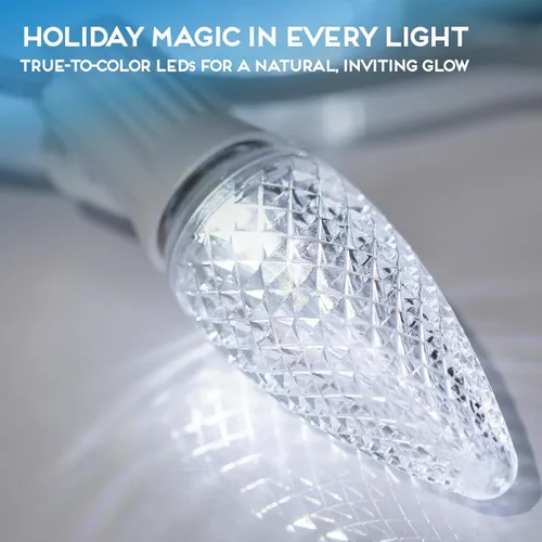 Miniatura 5 de Iluminación para fiestas. Repuesto de foco para luces de navidad de LED facetado C9 para tomas E17, nivel comercial con ahorro de energía. Focos
