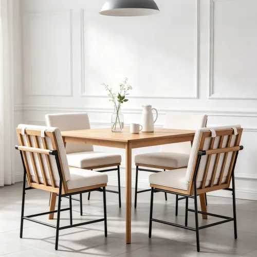 Miniatura 12 de HEAH-YO Juego de 2 sillas de comedor modernas, tapizadas de piel sintética con respaldo, sillas de comedor sin brazos para cocina, color negro