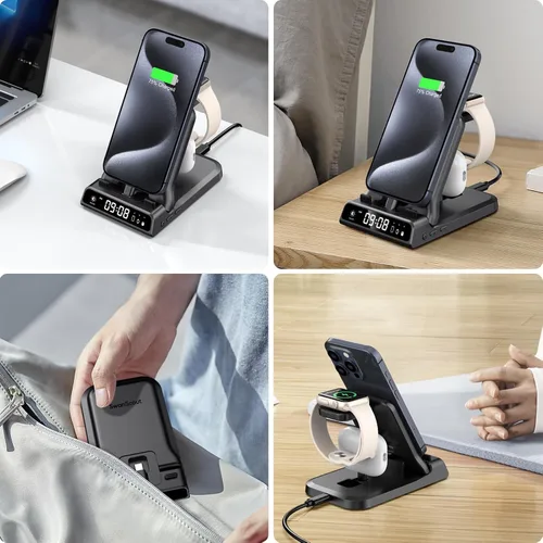 Miniatura 7 de Estación de carga rápida USB C de 25 W para iPhone Air 17 16 15, cargador 3 en 1 para Apple Watch Series 11 10 9 8 7 6 5 4 Ultra 2 Ultra