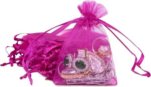 Miniatura 32 de TheDisplayGuys - Paquete de 48 bolsas de regalo de organza transparente negra de 2 x 2-3/4 pulgadas con cordón, bolsas de regalo para joyas, bolsas